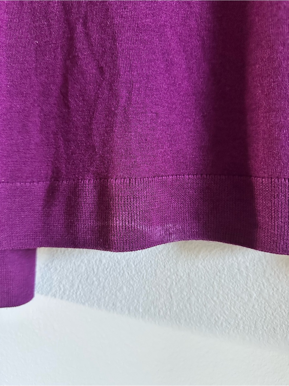 Talbots Deep Plum V-Neck Merino Wool Sweater L - Picture 7 of 7
